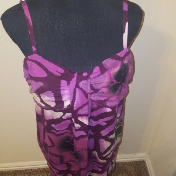 💜HP💜NWT Calvin Klein Pomegranate Multi Tank Top💜 - Picture 7 of 12